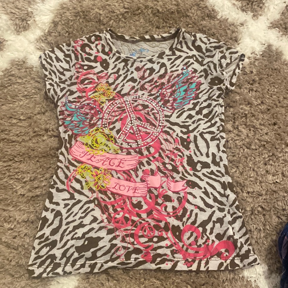 CHILDREN PLACE Vintage Cheetah Print Y2K Top